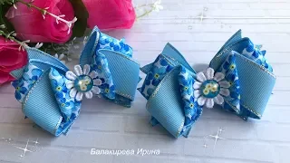 ОНИ такие МИЛЫЕ 🥰 Бантики Канзаши из репсовых лент 2,5 см. Мастер класс-DIY Hair Bows tutorial.🎀