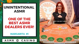 One Of The Best Unintentional ASMR Casino Dealers Ever - Margarita #1 - Ambient Live Casino Sounds