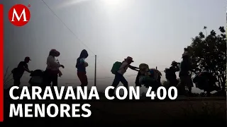 La caravana 'de los niños migrantes' llega al Istmo de Tehuantepec