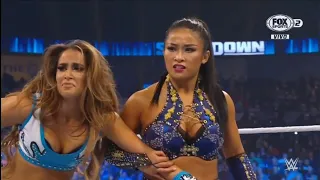 Xia Li ayuda a Aliyah del ataque de Natalya - WWE Smackdown 21/01/2022 (En Español)