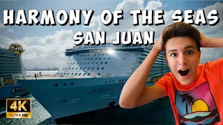 Harmony of the seas drone arrival into San Juan!