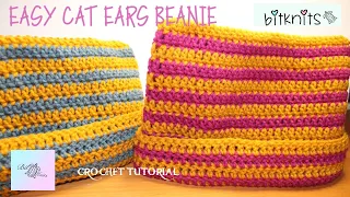 EASY Cat Ears Crochet Beanie Hats! Crochet Tutorial