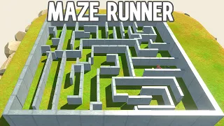 MAZE RUNNER - WHO IS THE FASTEST in ANIMAL REVOLT BATTLE SIMULATOR ? - animal revolt race