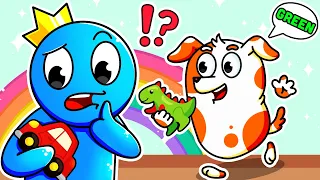 RAINBOW FRIENDS, BLUE FIND THEIR COLORS in the LEARNING COLORS GAME?! | Rainbow Friends 3 Animation