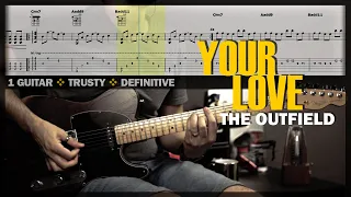 Your Love | Guitar Solo Lesson | Guitar Cover Tab | Backing Track with Vocals 🎸 THE OUTFIELD