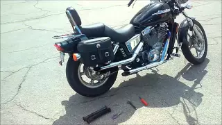 Honda Shadow 1100 Cobra Drag Pipes - Baffles vs Straight (SOUND/TONE)