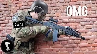 SWAT Officer tries Airsoft and DESTROYS Everyone.