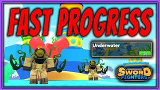 How To PROGRESS UNDERWATER MAP The FASTEST WAY | Sword Fighters Simulator | Update 10