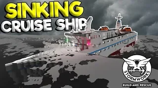 HUGE WAVES SINK CRUISE SHIP! - Stormworks: Build and Rescue Gameplay - Sinking Ship Survival