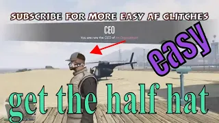 HOW TO GET THE HALF HAT GTA 5 - ONLINE - EASY - FAST MERGE