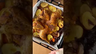Pollo al Horno con Patatas y Verduras 😍 (Tierno, Jugoso y Crujiente)