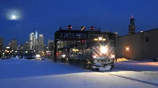 Metra evening rush hour at Racine Ave. on 2/2/15