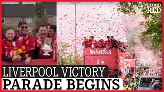 Liverpool BEGIN Victory Parade To Celebrate Carabao Cup & FA Cup