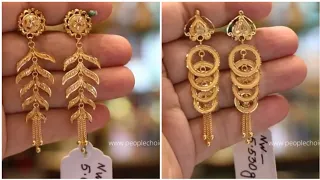 latest gold earrings designs 2022 with weight and price