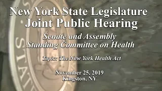 Joint Legislative Committees on Health Public Hearing - 11/25/19