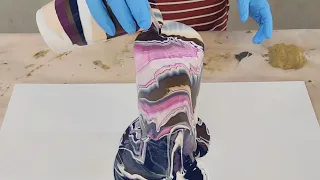 Upcycling a Vase with Acrylic Pouring - Earth Day Collaboration