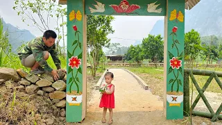 How to make a gate from wood and fence to protect the farm,Build beautiful wooden gate /xuan truong