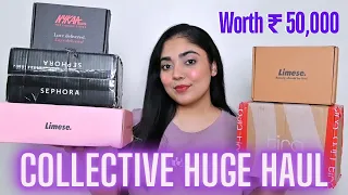 Collective HUGE HAUL Tira, Sephora, Nykaa & Limese Worth ₹50,000 Makeup, Skin, Body, Hair, Fragrance