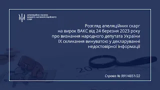 Судове засідання у справі № 991/4851/22 від 12 червня 2023 року