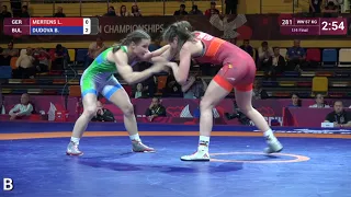 1/4 WW - 57 kg: L. MERTENS (GER) v. B. DUDOVA (BUL)