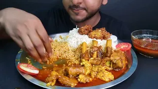 Oily Fatty Mutton / Mutton Fat Curry Eating with rice | Oily Mutton Paya Eating Show | @BhukkhadBoy