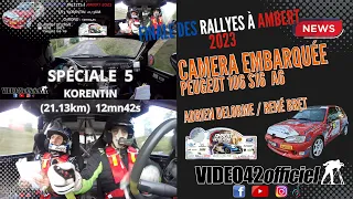 💥🇫🇷Finale des Rallyes 2023 Ambert [onboard] vainqueur classe A6 Delorme-Bret peugeot 106 by video42