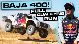 FLAT TIRE @ Baja 400 Qualifying! Andy McMillin's Full In-car Run!