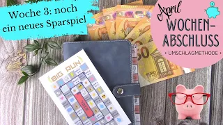 Wochenabschluss 3 April || Umschlagmethode 💰 || mehr Einnahmen als Ausgaben??? 😅😇