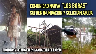 COMUNIDAD NATIVA LOS BORA DE LA AMAZONIA DE LORETO SUFREN INUNDACION Y SOLICITAN NUESTRA AYUDA