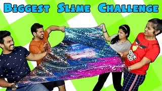 Biggest Slime Challenge | Big Slime Competition | Hungry Birds Slime Challenge