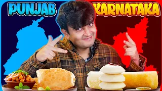 Trying Top 3 Punjab vs Karanataka Food