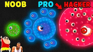 NOOB vs PRO vs HACKER in INSTA BLOB IO PLAYING with SHINCHAN and CHOP | AMAAN-T