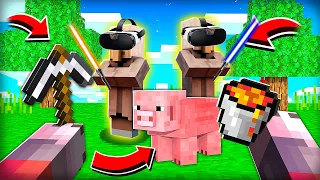 Я ПРОВЁЛ 24 ЧАСА В VR МАЙНКРАФТЕ ЧЕЛЛЕНДЖ ! ТРОЛЛИНГ ЛОВУШКА MINECRAFT