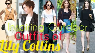Outdoor Dressing Styles Of Lily Collins Part -1 || By DG