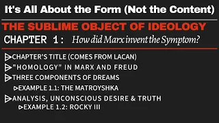 The Secret of the Form Itself | Slavoj Zizek | The Sublime Object of Ideology (1.1)