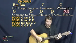 Hello In There (John Prine) Fingerstyle Guitar Cover Lesson in G with Chords/Lyrics