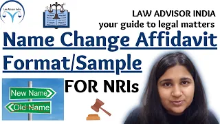 Name change affidavit format/sample for NRI | When Should You Use an Affidavit for a Name Change?