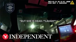 Seattle police officer laughs about woman struck and killed by patrol car in bodycam video