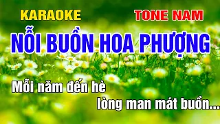 Nỗi Buồn Hoa Phượng Karaoke Tone Nam Nhạc Sống gia huy beat