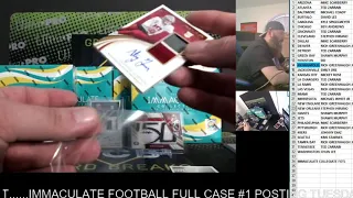 PANINI IMMACULATE COLLEGIATE FOOTBALL FOTL CASE BREAK #1 8-31-20