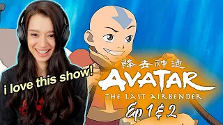 FIRST TIME WATCHING Avatar The Last Airbender Ep 1-2 'The boy in the iceberg' & 'The avatar returns'