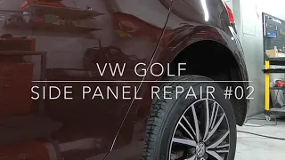 VW Golf Side Panel Repair #panelbeater #bodyrepair #vw