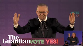 Anthony Albanese delivers rousing speech to kick off voice yes campaign