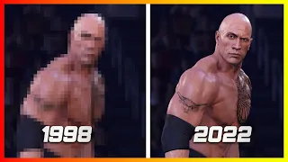 Evolution of THE ROCK in WWE games! (1998 - 2022)