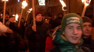 Центром Львова пройшла смолоскипна хода пам’яті Степана Бандери