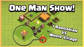 1 Max Level Barbarian VS Town Hall 2 Base | Clash of Clans