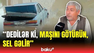 Qazax sakinləri selin fəsadları ilə bağlı Baku TV-yə danışdı