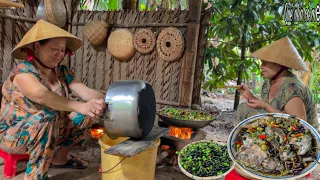 Cá Rô Đồng Kho Trái Giác, Rau Luộc | Bữa Cơm Quê Nhà Ngày Mưa Đầu Mùa || Braised perch with fruit