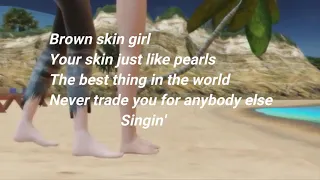 Beyonce ft Wizkid,& SAINt JHN - Brown Skin Girl (lyrics video)