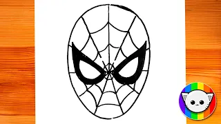 How to Draw Spider-man Mask Easy Drawing